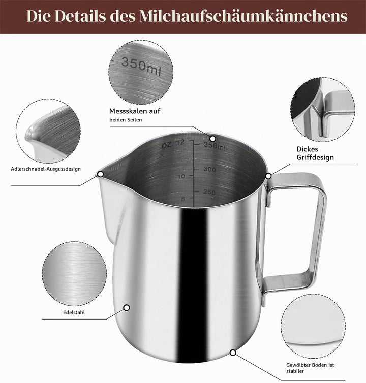 Yolococa 51mm Kaffee Tamper Set 304 Edelstahl Base Kaffeepresse Espresso Tamper mit Tampermatte, Mil