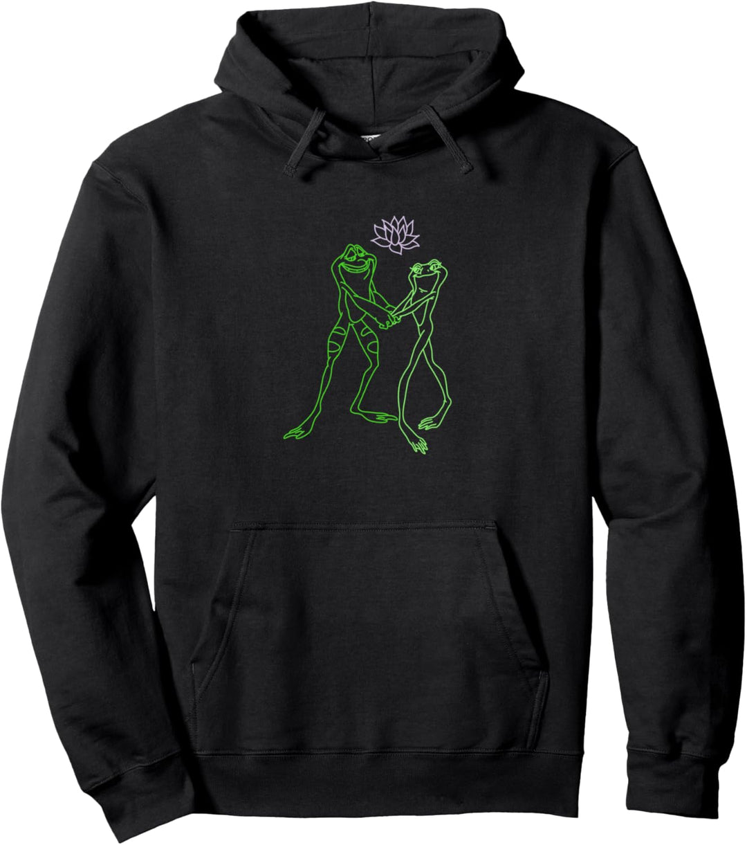 Disney Princess And The Frog Tiana & Naveen Frogs Left Chest Pullover Hoodie