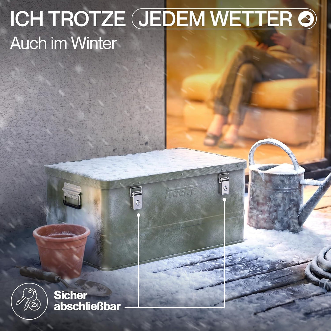 Aluminium Box mit Deckel Auswahl Grün Alu Kiste Box Alukiste Transportbox Metallbox Alu Aufbewahrung