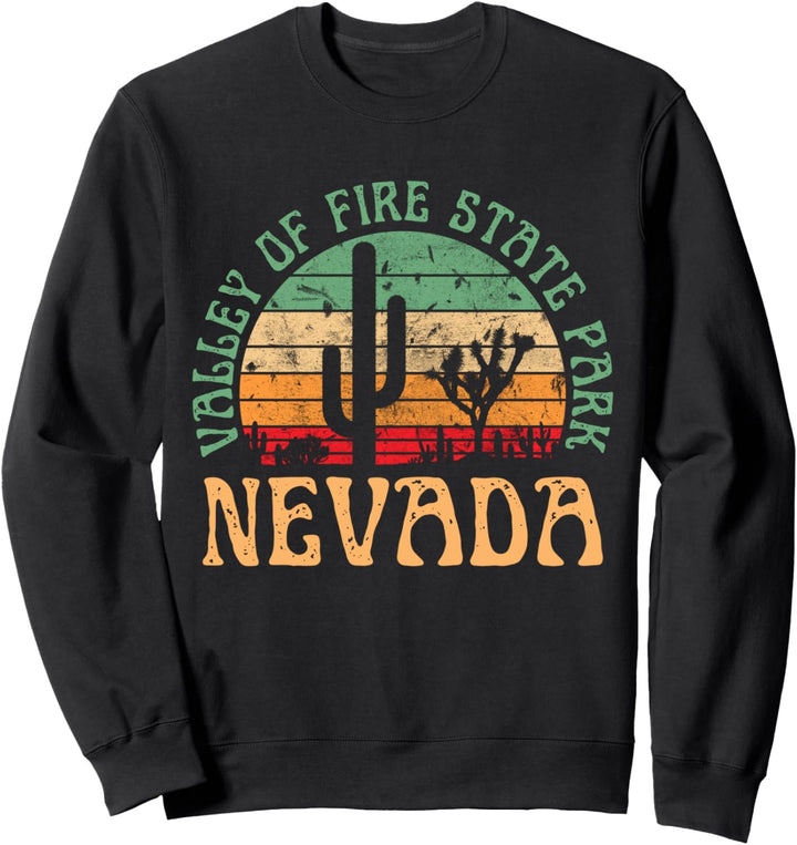 Valley Of Fire State Park Nevada Wüste Wandern Retro Sonnenuntergang Sweatshirt