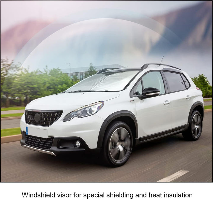 BIXUAN Sonnenschutz kompatibel mit Peugeot 2008 e-2008 208 e-208 P24 2014-2022 Windschutzscheibe für