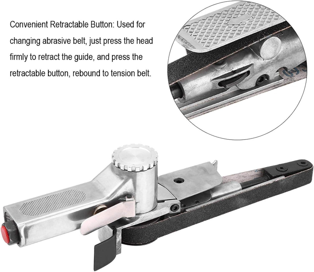 20mm Pneumatischer Bandschleifer, Luftbandschleifer Polierer Schleifmaschine Werkzeugmetall