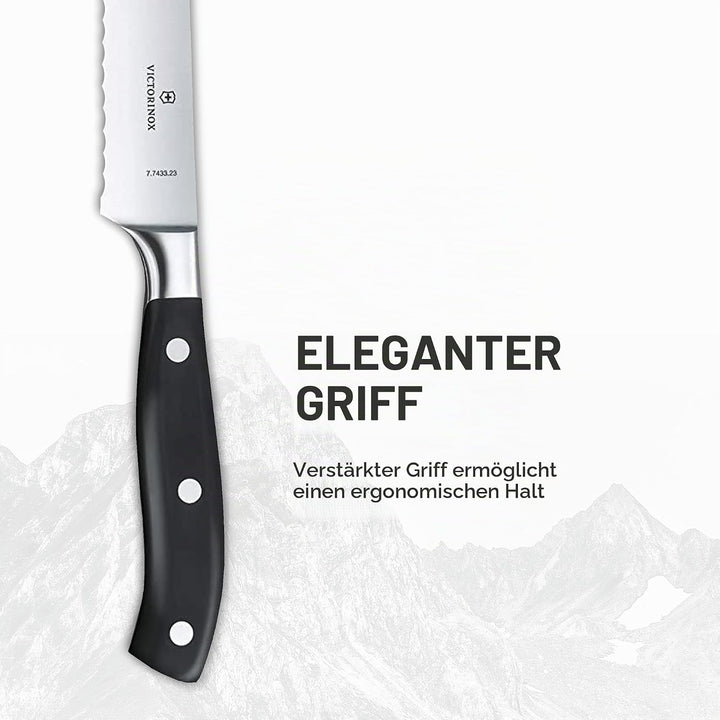 Victorinox, Grand Maître, Profi Brot- und Konditormesser, Extra Scharfe Klinge, Wellenschliff, 23 cm