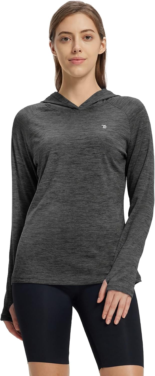 donhobo Damen Sport Shirt Langarm Laufshirt UPF 50+ UV Schutz Schnelltrocknend Pullover Sweatshirts