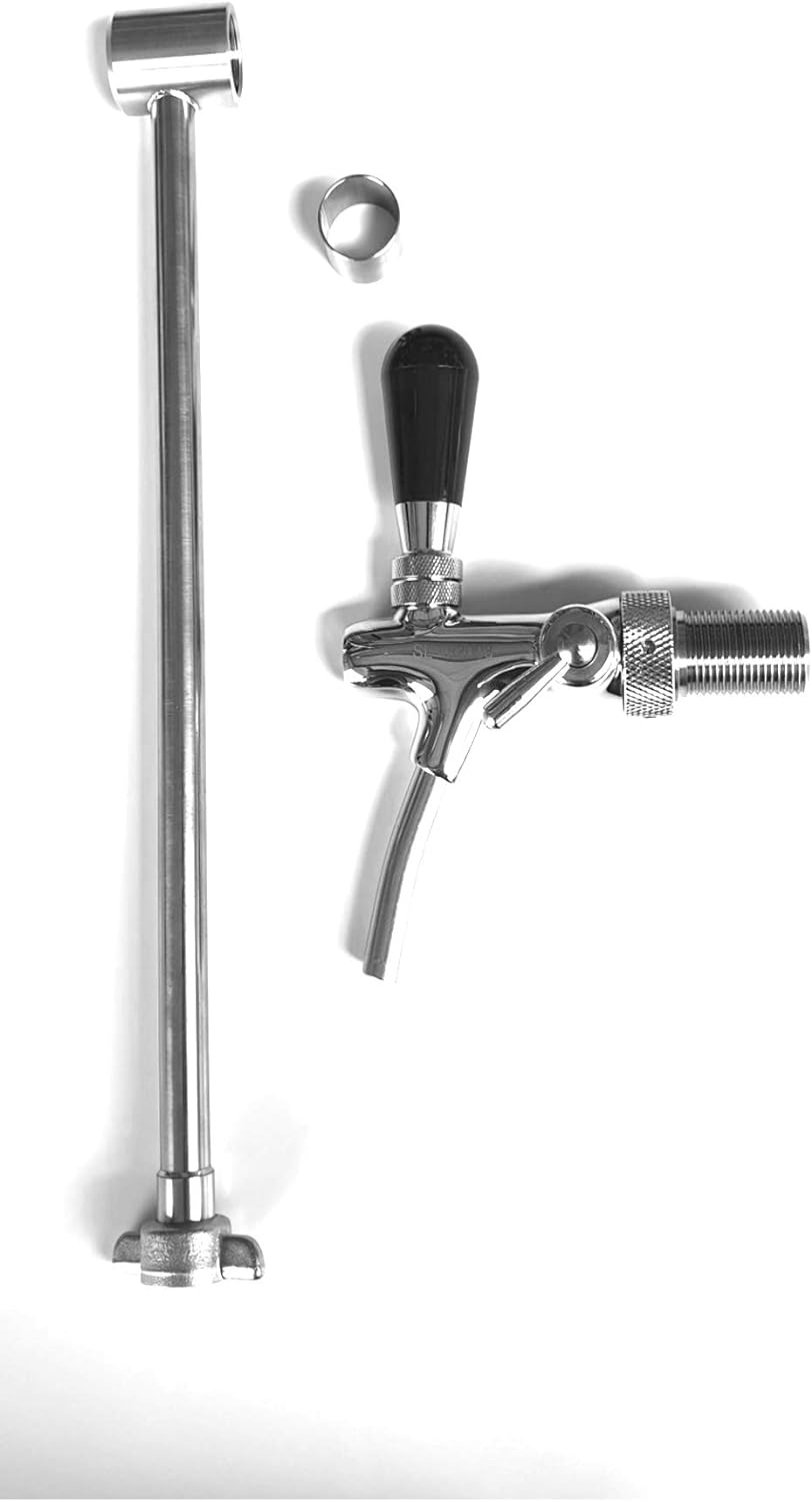 Gastrobedarf Westerbarkey Schanksäule aus Edelstahl als Kegaufsatz Ausführung mit Kompensatorschankh