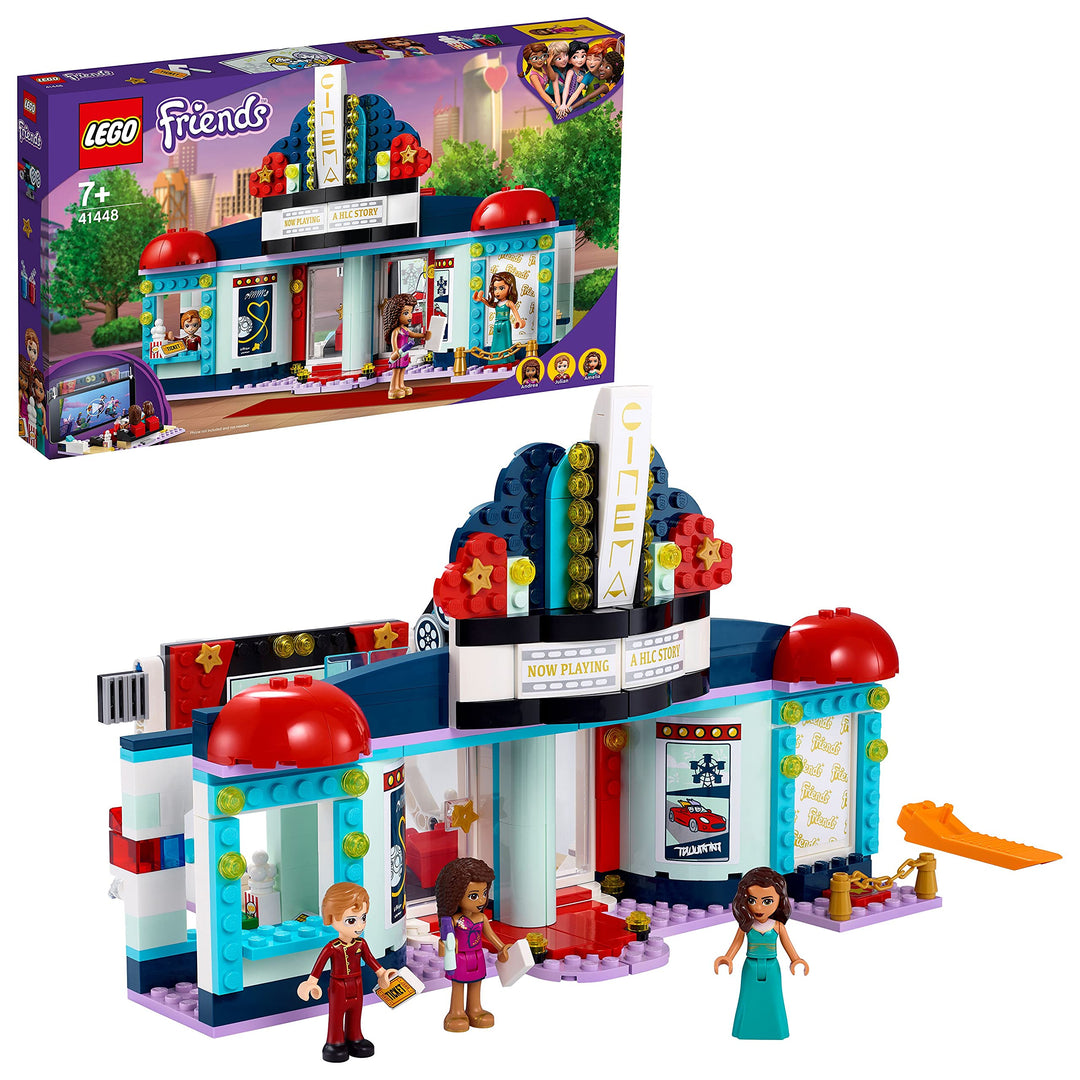 LEGO 41448 Friends Heartlake City Kino Set mit Mini Puppen und Smartphone-Halter, Konstruktionsspiel