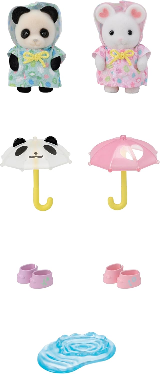 Sylvanian Families - 5748 Erlebniskindergarten Freunde “Regenwetter” - Figuren für Puppenhaus Japani