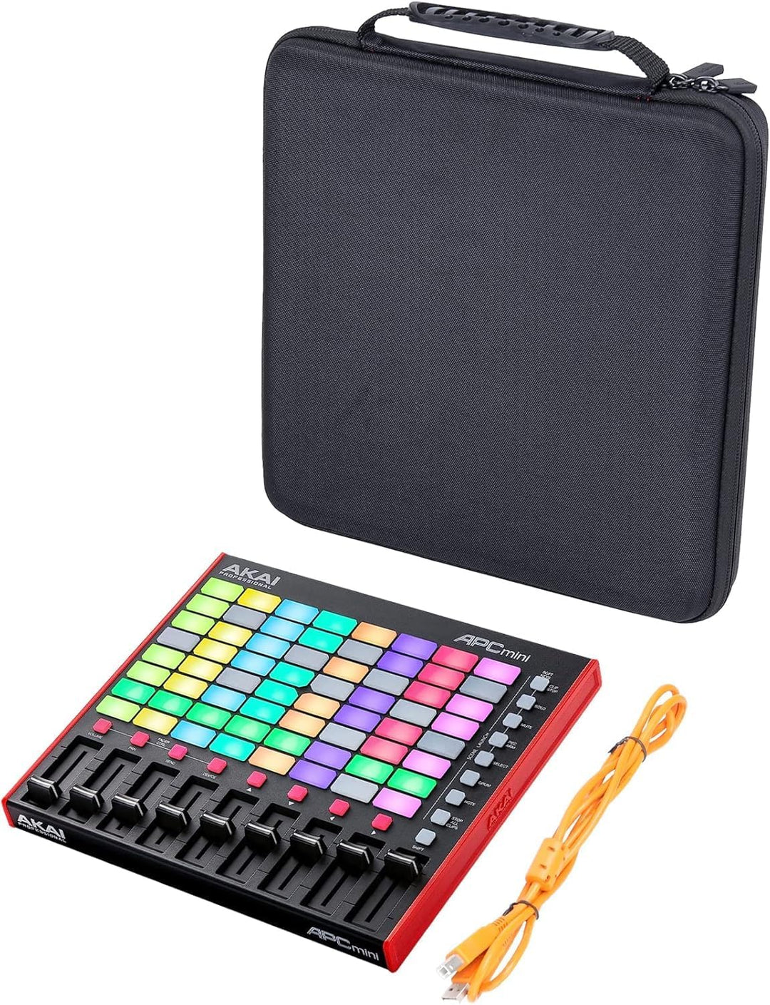 co2CREA Hart Reise Schutz Hülle Etui Tasche für Akai Professional APC Mini MK2 64-Pads USB MIDI Pad