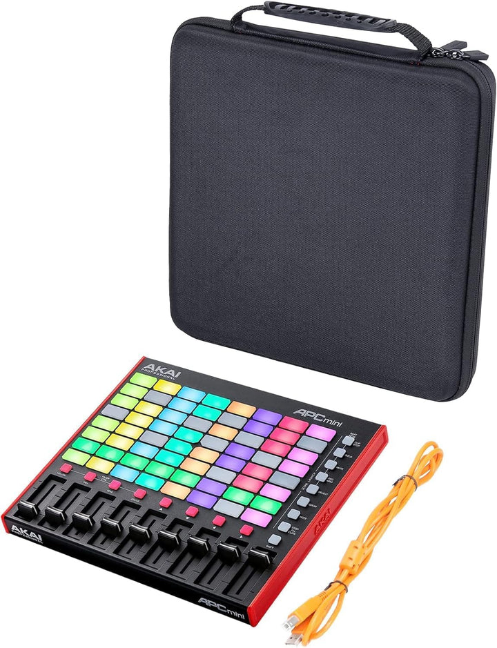 co2CREA Hart Reise Schutz Hülle Etui Tasche für Akai Professional APC Mini MK2 64-Pads USB MIDI Pad