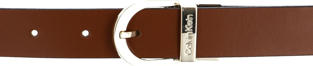 Calvin Klein CK Must RD Buckle REV 2.5 Belt Cognac / Brown Mono