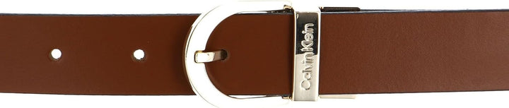 Calvin Klein CK Must RD Buckle REV 2.5 Belt Cognac / Brown Mono