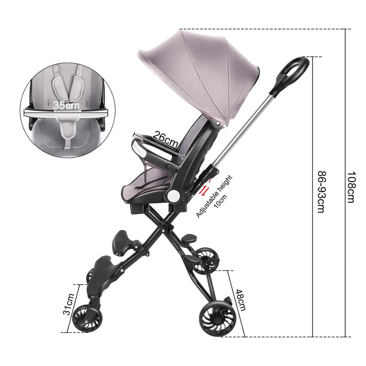 homewell Baby Kinderwagen klappbar, Buggy Kinderbuggy Faltbar mit Sonnendach, ab 6 Monate bis 22 kg,