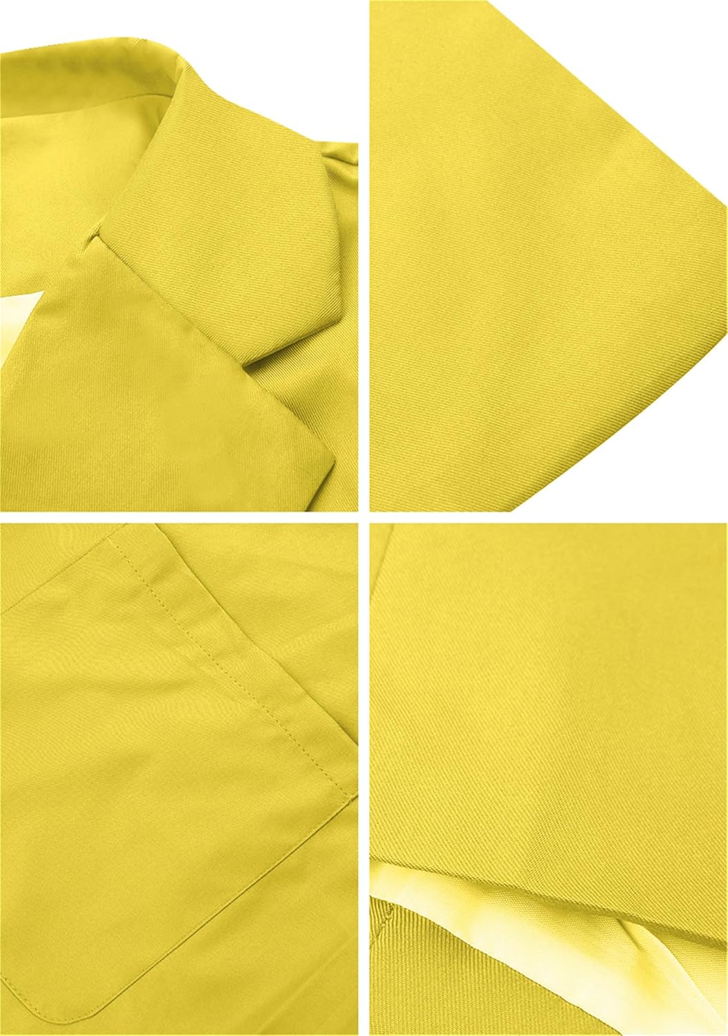 EFOFEI Damen Frühlings Kurz Mantel Jacke Mit Doppelter Seitentasche Elegant Langarm Blazer Mode Anzu