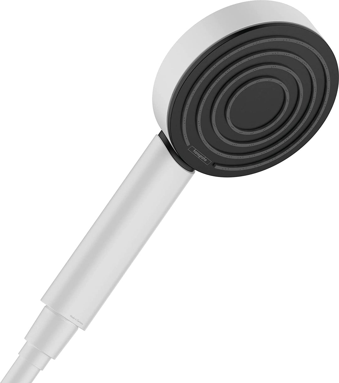 hansgrohe Duschkopf Pulsify S, Duschbrause 1 Strahlart, Antikalk-Funktion, Mattweiss, Kunststoff