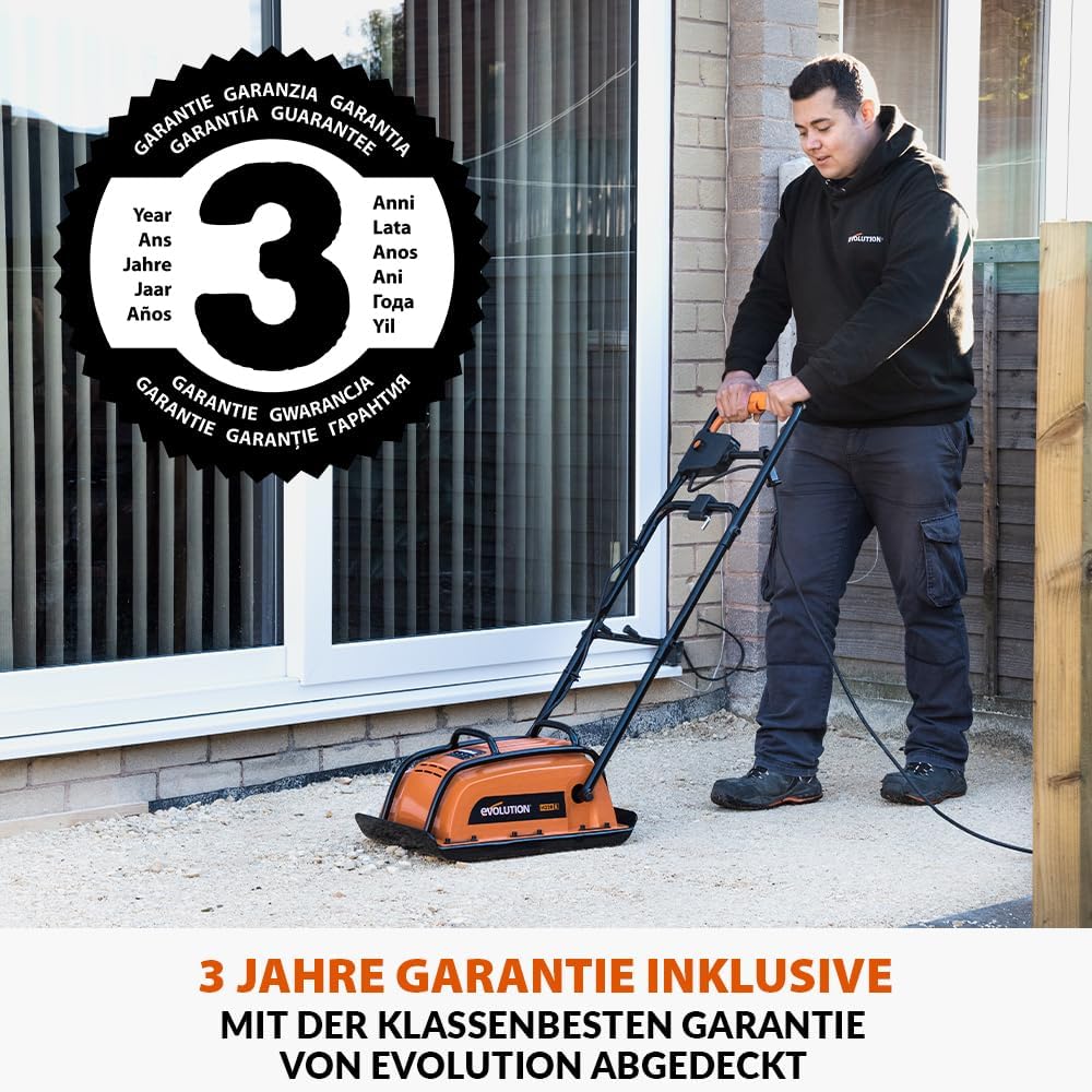 Evolution Power Tools H320-E Hulk Elektro Elektro-Vibrationsstampfer, Rüttler, rüttelplatte - Ideal