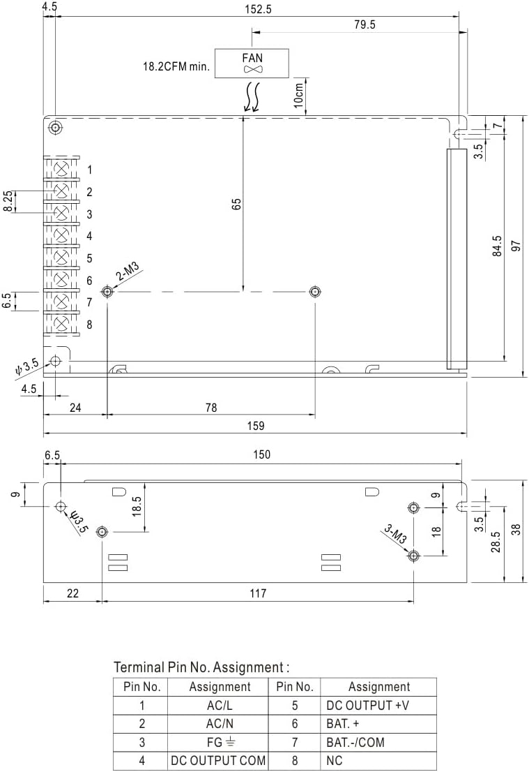 WITTKOWARE AD-55A Schaltnetzteil mit Akku-Ladefunktion (USV-Funktion), 13,8V/DC (einstellbar 12~14,5