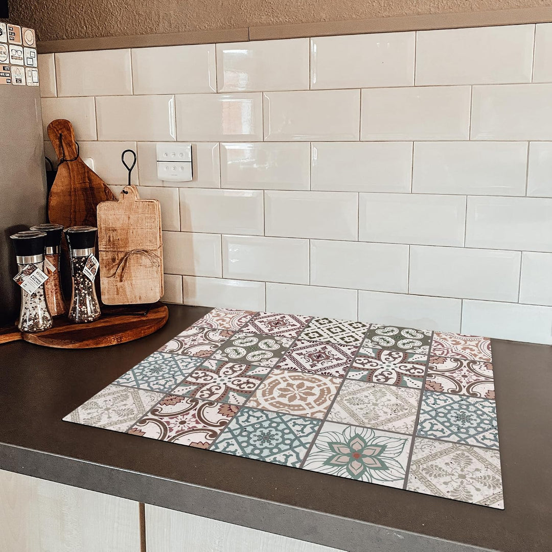 KitchenYeah© Herdabdeckplatte Einteilig Ceranfeld Abdeckplatte für | 65x52 cm - Induktionsschutz Cer