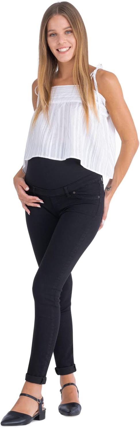MAMAJEANS Milano - Umstandsmode Jeans Damen Skinny Fit Jeggings, Mit Band Für die gesamte Schwangers