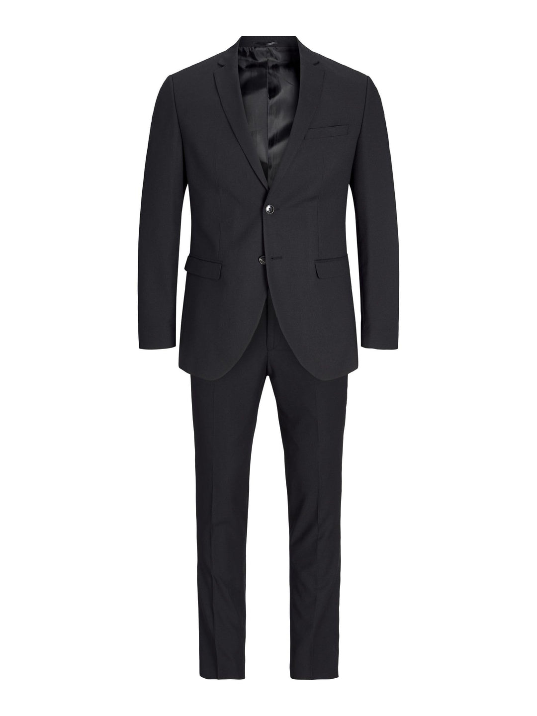 JACK & JONES Male Einreihiger Blazer und Hose JPRSOLARIS Slim Fit Anzug 46 Schwarz, 46 Schwarz