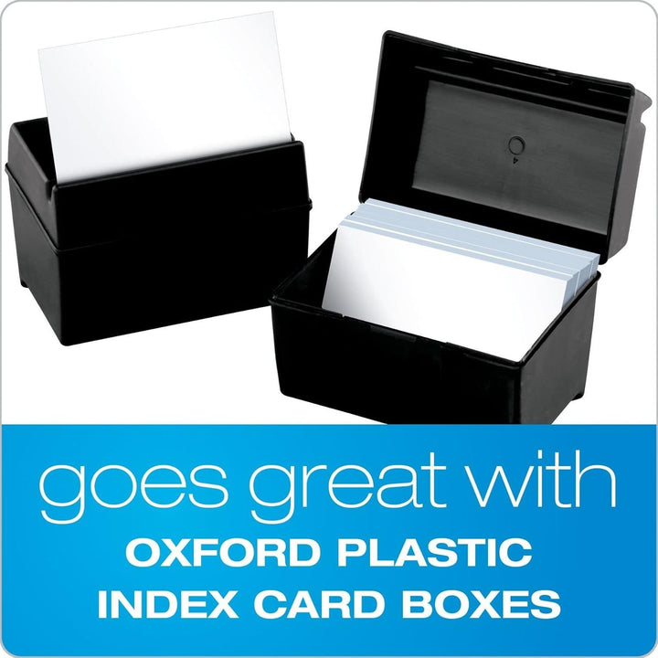 Oxford 51EE Karteikarten, liniert, 12,7 x 20,3 cm, Weiss, 500 Karten (5 Packungen à 100 Stück) (51)