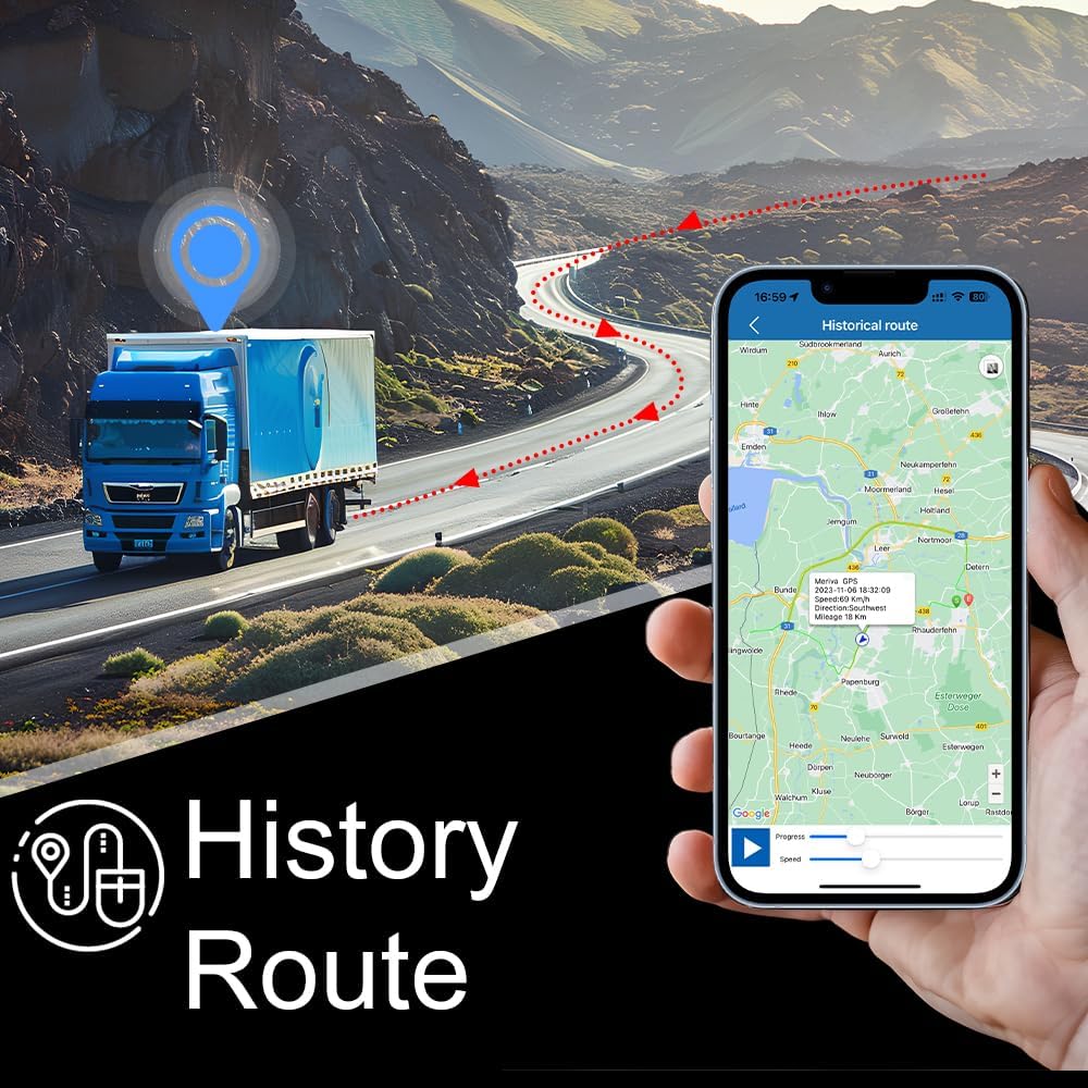 TKMARS TK905B 4G GPS Gerät, Diebstahlschutz Mehrere Alarme Tracker mit Echtzeit Ortung, 10000mah-Akk