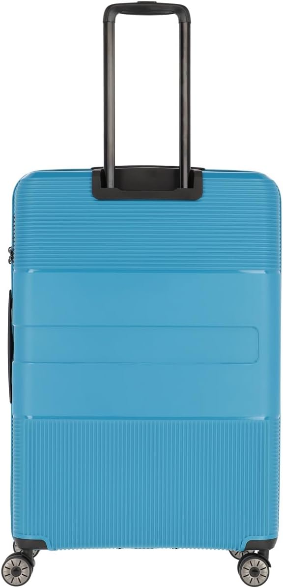 travelite 4-Rad Hartschalen Koffer gross mit TSA Schloss, Gepäck Serie WAAL: Stabiler Trolley mit re