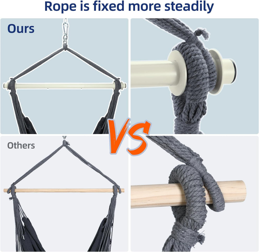 Ohuhu Hängesessel Outdoor XL, Hängesessels ohne Gestell bis 150 kg - Outdoor Sessel für Erwachsene &