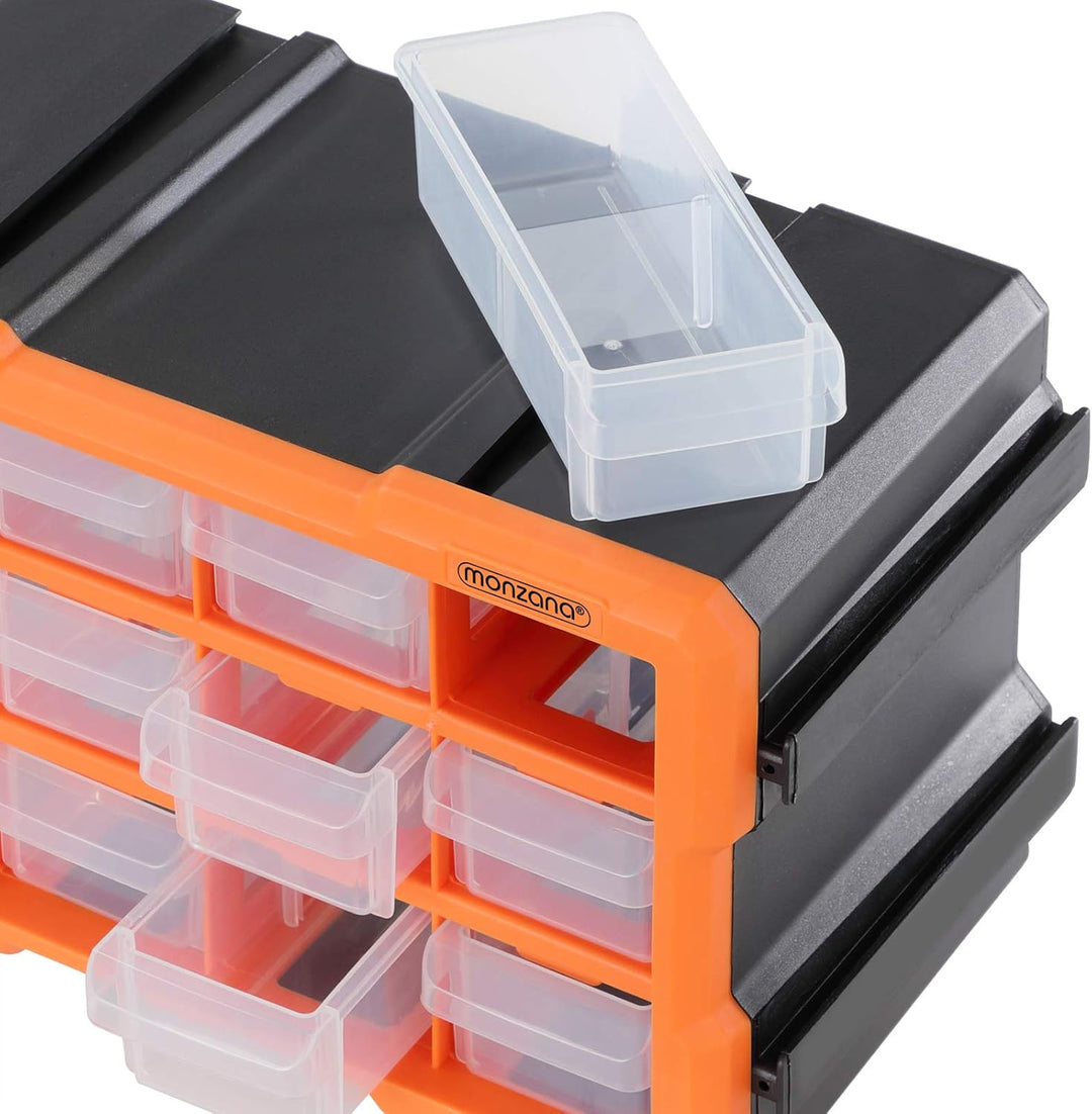 MONZANA® Kleinteilemagazin Sortimentskasten erweiterbar 24 Fächer Sortierbox für Kleinteile Aufbewah