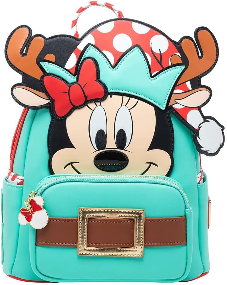 Loungefly Disney beleuchteter Minnie Maus Rentier Cosplay Rucksack, Mehrfarbig, Einheitsgrösse, Wdbk