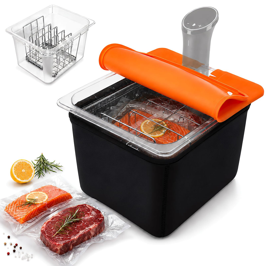 Sous Vide Behälter 12L Sous Vide Container mit Deckel BPA-frei | Sous Vide Set mit Thermohülle und R