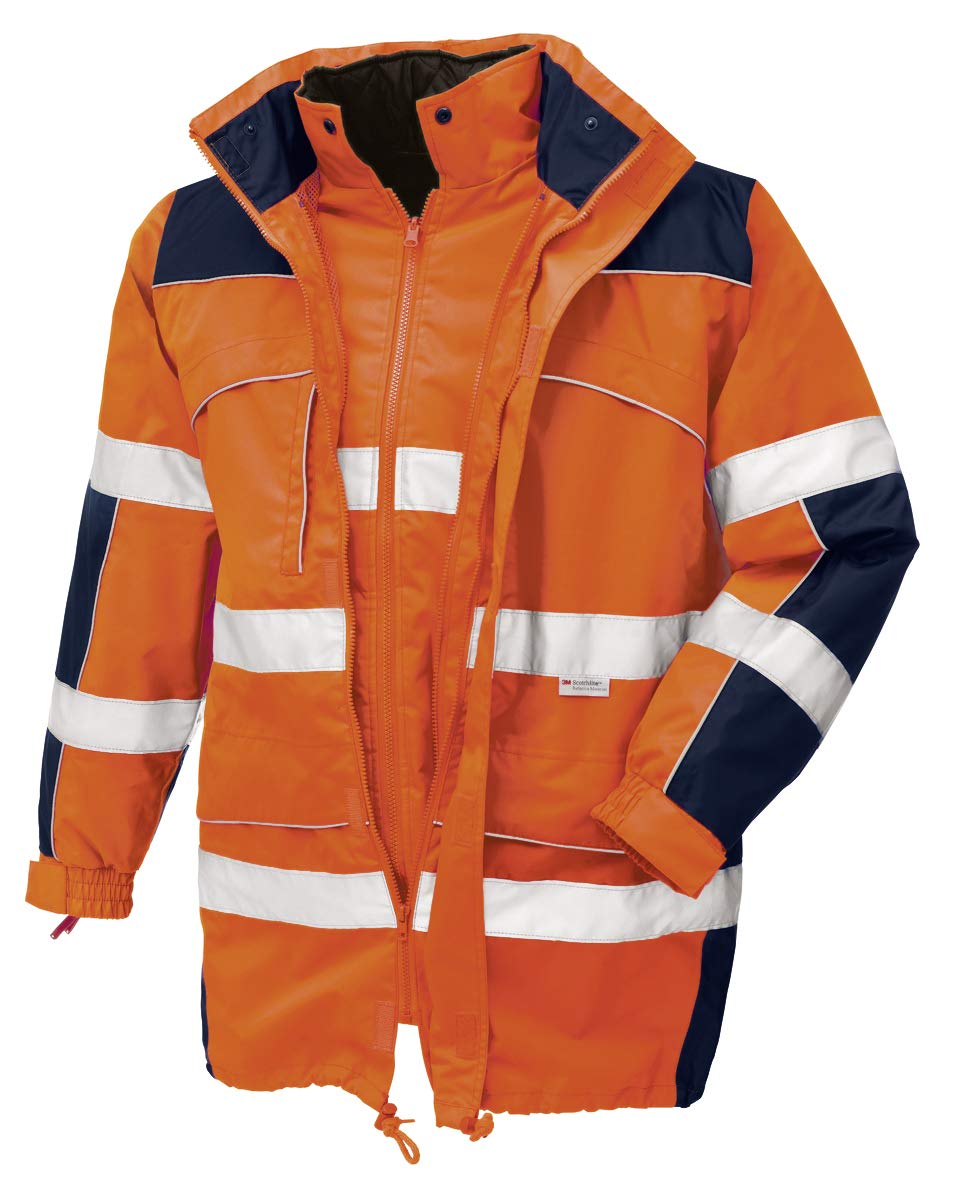 teXXor Warnschutz-Parka Toronto wasserdichte, winddichte Arbeitsjacke, S, orange, 4109 S Orange, S O