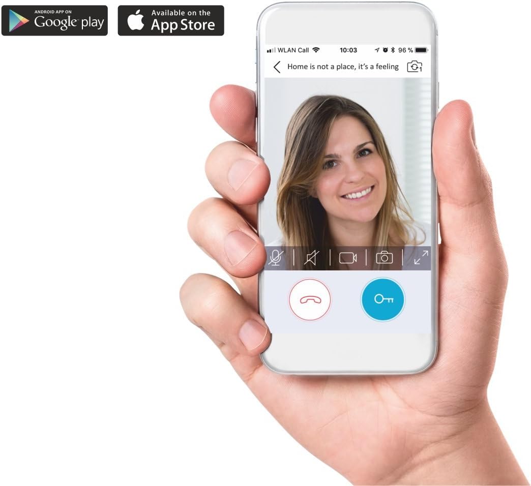 ELRO IP Video Türklingel DVC040IP, Kamera mit Nachtsicht, mit Türgong, Kommunikation mit Live Video