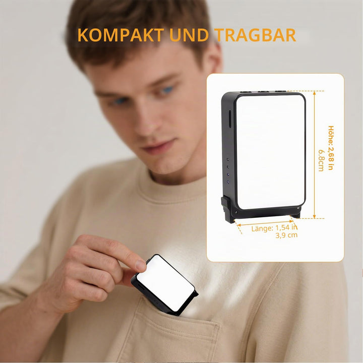 Suptig Mini-Video-Licht, Selfie-Licht für Kamera, Telefon, Gopro, DJI Action, Laptop usw.