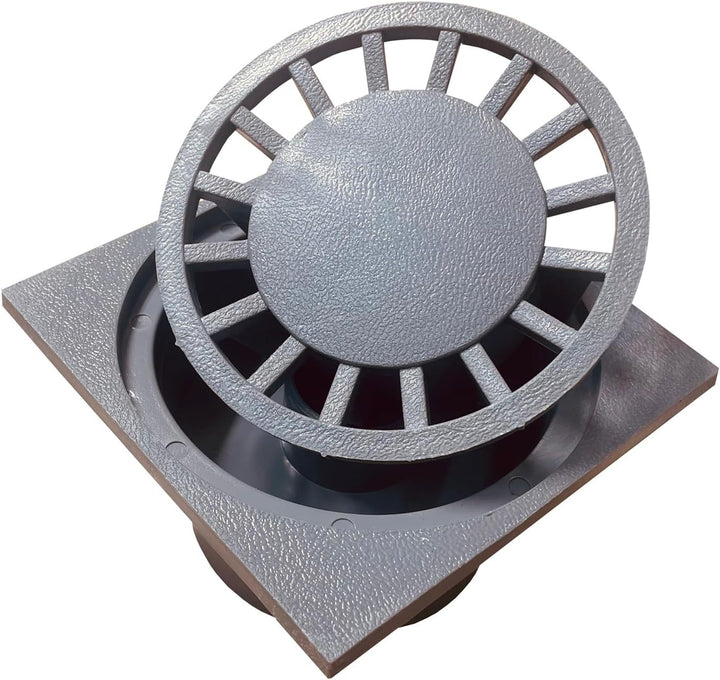 Hofablauf grau 20 x 20 cm befahrbar, senkrechter Abgang