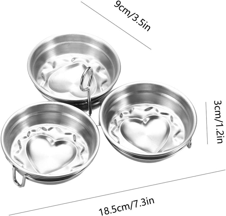 Poached Egg Cups, Stainless Steel Egg Poacher Pan, Nonstick Egg Steamer, Egg Steamer with Rack, Egg