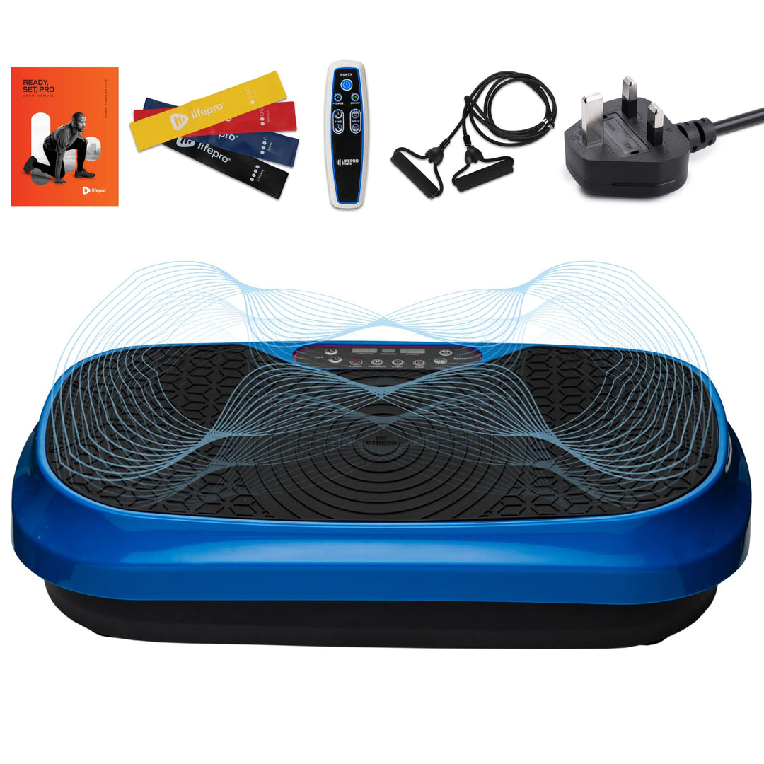 Lifepro Waver Mini Vibration Plate Exercise Machine with Remote & Bands - Compact Whole Body Vibrati