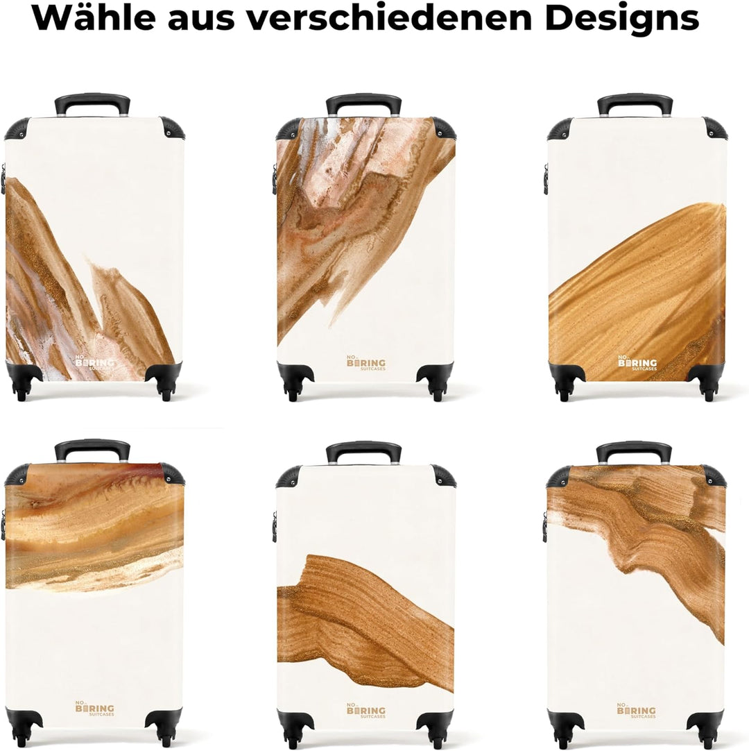 NoBoringSuitcases.com® Handgepäck Koffer 55x40x20 Personalisiert - Reisekoffer mit Rollen, Leichtgew
