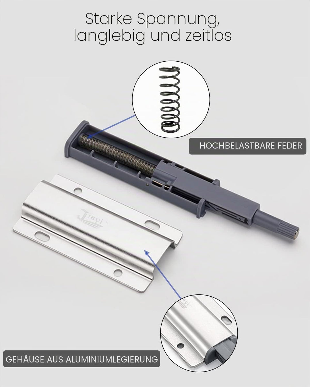 Drucktüröffner Schrank Push to Open Türöffner Jiayi 10 Stück Push Open Magnet Tip On für Türen Möbel