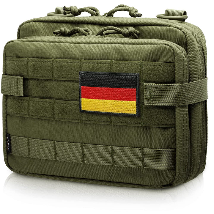 WYNEX Tactical Large Admin Pouch im Double Layer Design, Molle EDC EMT Utility Pouch mit Map Sleeve