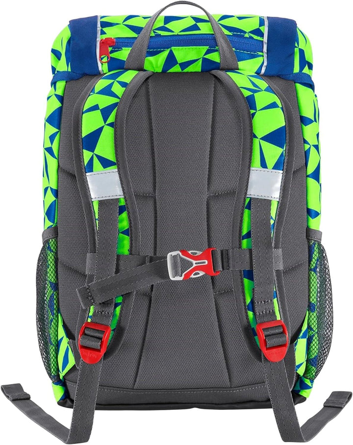 Step by Step Rucksack-Set Kid NEON, Star Catcher, grün-blau, mit Sitzkissen, ergonomischer Mini-Ranz