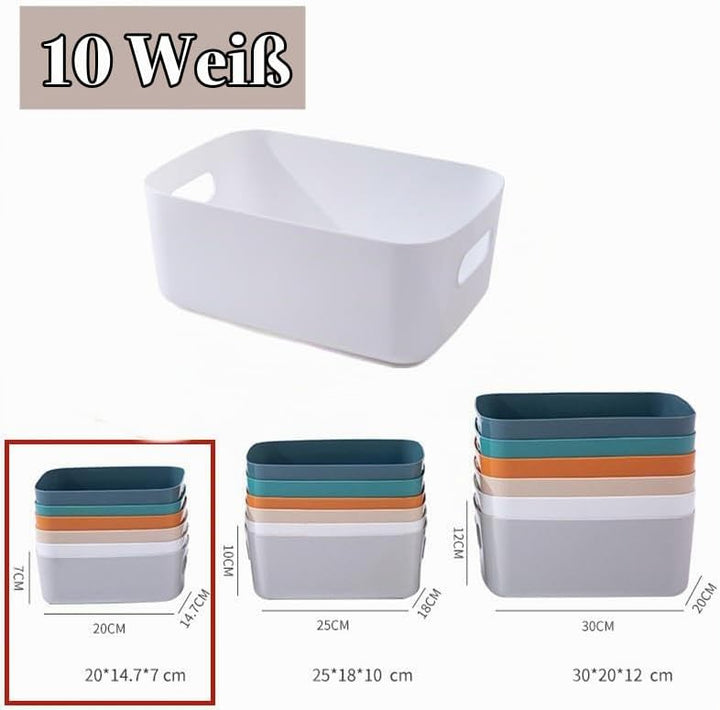 Aufbewahrungsbox Kunststoff Aufbewahrungskorb mit Griffen Küchenschrank Organizer Box Körbe Aufbewah