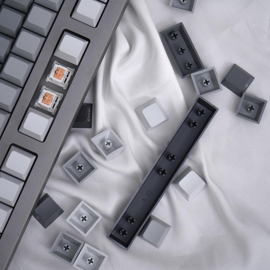 125 Tasten Gradient Grau Keycaps PBT Dye Sub Cherry Profil Tastenkappen Set Fit für Cherry Mx Schalt