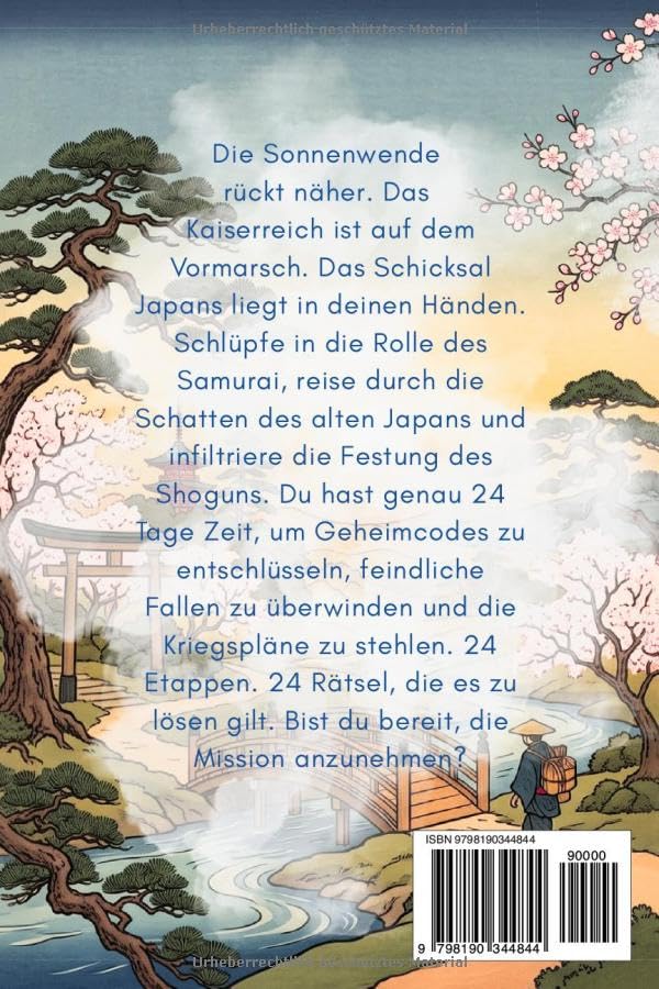 Escape Room Adventskalender für Erwachsene: Eine epische Mission im Japan der Samurai. 24 Tage, um d
