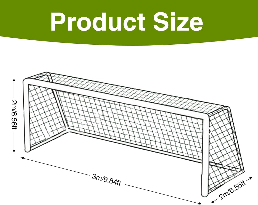 Fussballnetz 3x2 m, Tornetz 3x2m Grösse Fussballtornetz Polypropylenfaser Ersatznetz für Fussballtor