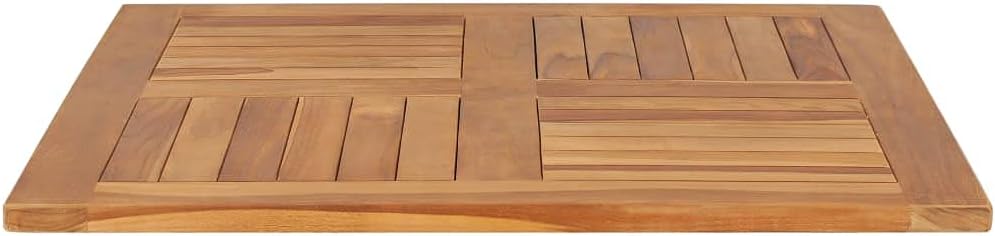 BADJAS Tischplatte Massivholz Teak Quadratisch Schreibtischplatte, DIY Stabile Esstisch, Schreibtisc