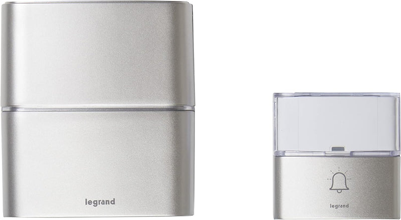 LEGRAND, Funkklingel-Set Premium batteriebetrieben mit MP3-Funktion, 1x wasserdichtem Klingeltaster