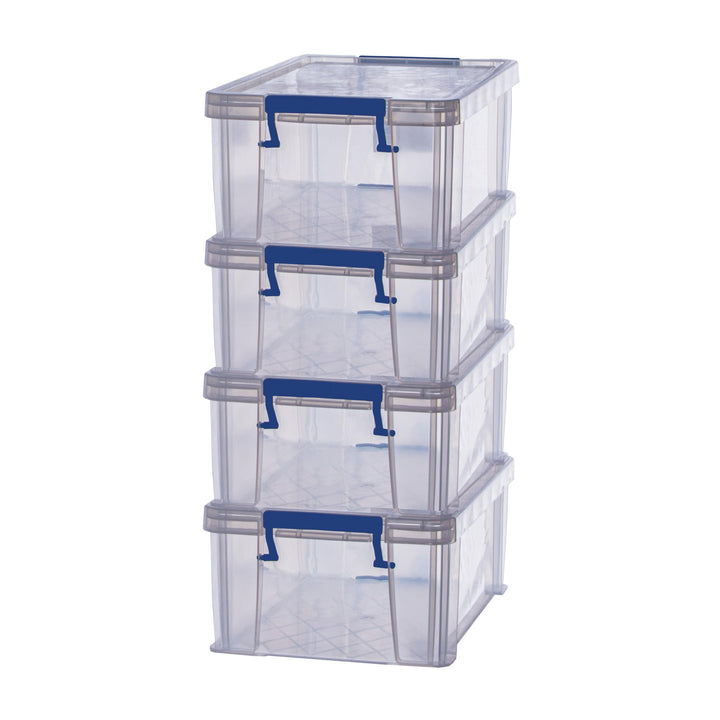 Bankers Box ProStore Aufbewahrungsbox mit Deckel 10 Liter aus Plastik (Innenmasse 14 x 34 x 21.5cm),