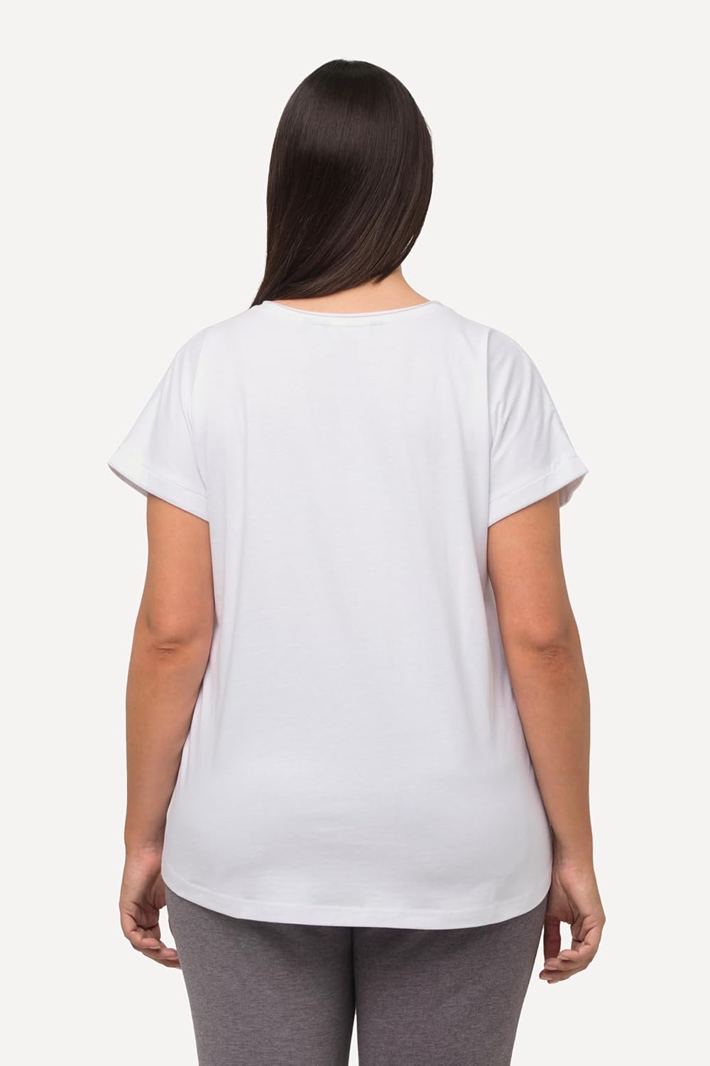 Ulla Popken Damen Loungewear, Oversized, Love Stickerei, Rundhals, Halbarm T-Shirt 50-52 Grosse Grös