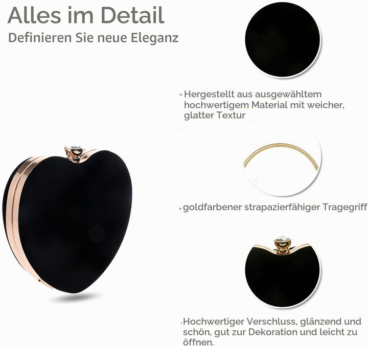 NICOLE &amp; DORIS Abendtasche Damen Abend Clutch Umhängetasche für Hochzeit sketten tasche Handtasche f