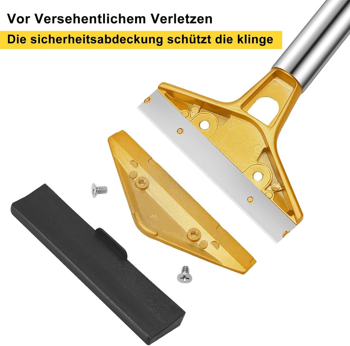 2 Stück Tapetenentferner Set mit 20 Ersatzklingen und Schutzhülle,4'' Tapetenschaber mit Gummigriff,
